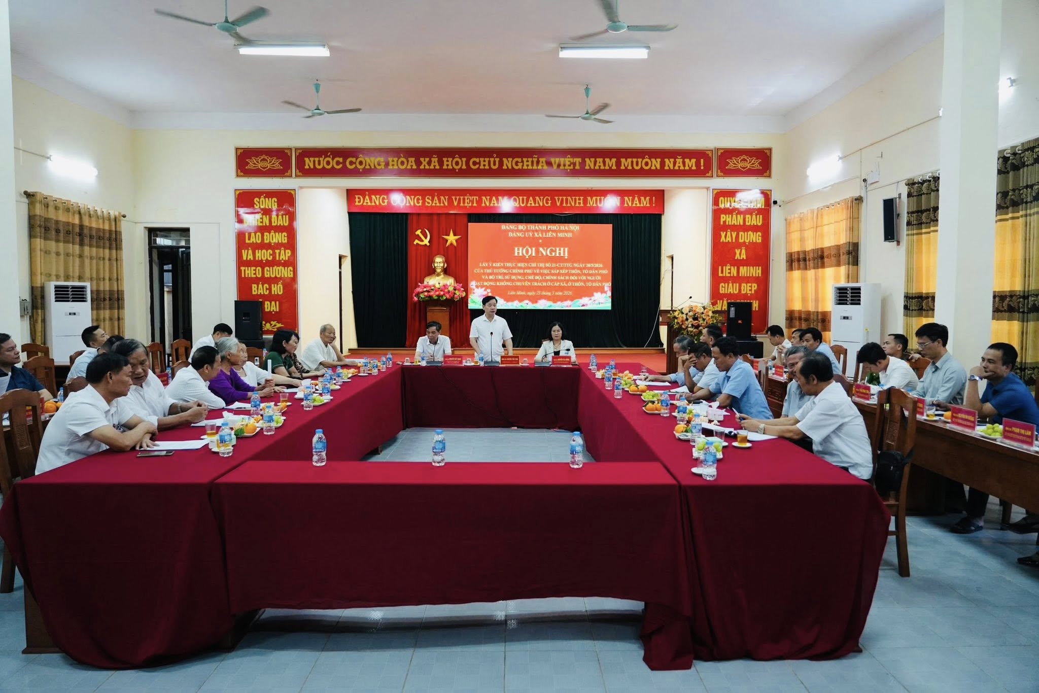 Xã Liên Minh lấy ý kiến phương án sắp xếp 44 thôn, cụm dân cư thành 12 thôn mới