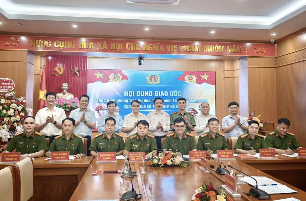 Cụm thi đua số 14 CATP Hà Nội phát động phong trào “Vì an ninh Tổ quốc” năm 2026 tại 8 Công an xã, phường