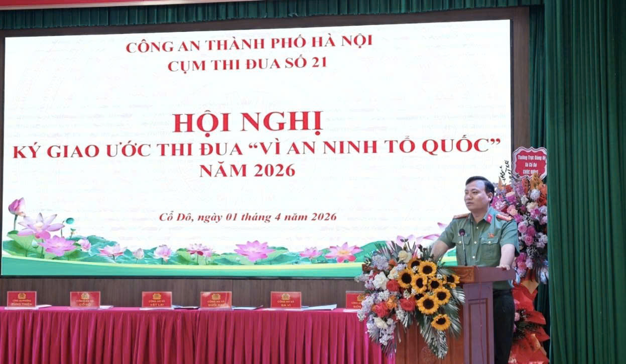 Cụm thi đua số 21 Công an thành phố Hà Nội phát động phong trào “Vì an ninh Tổ quốc” năm 2026