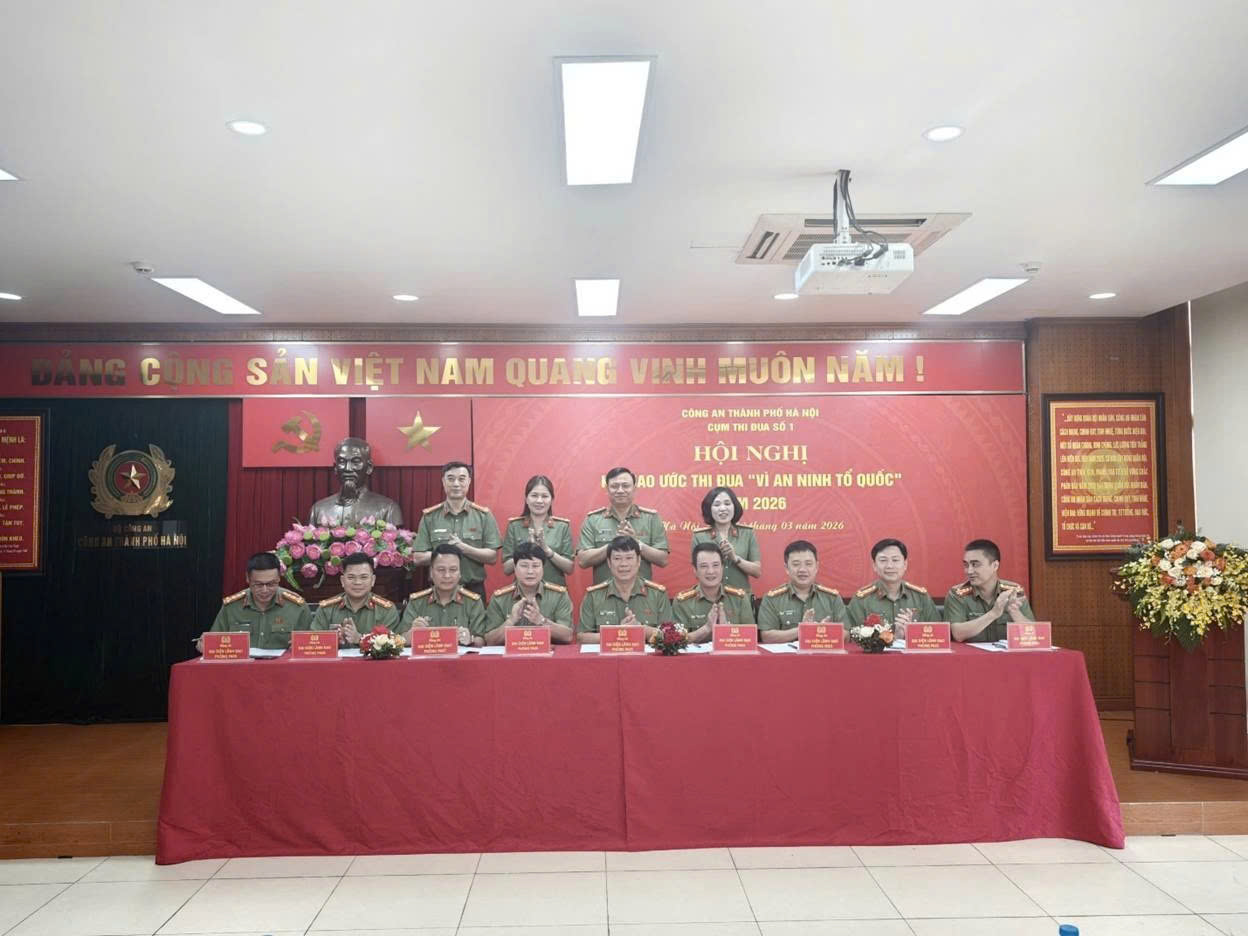 Cụm thi đua số 1 CATP Hà Nội ký kết giao ước thi đua, nâng cao hiệu quả bảo vệ an ninh trong giai đoạn mới