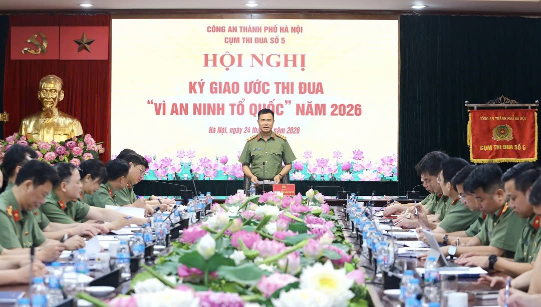 Cụm thi đua số 5 CATP Hà Nội ký kết giao ước thi đua “Vì an ninh Tổ quốc” năm 2026