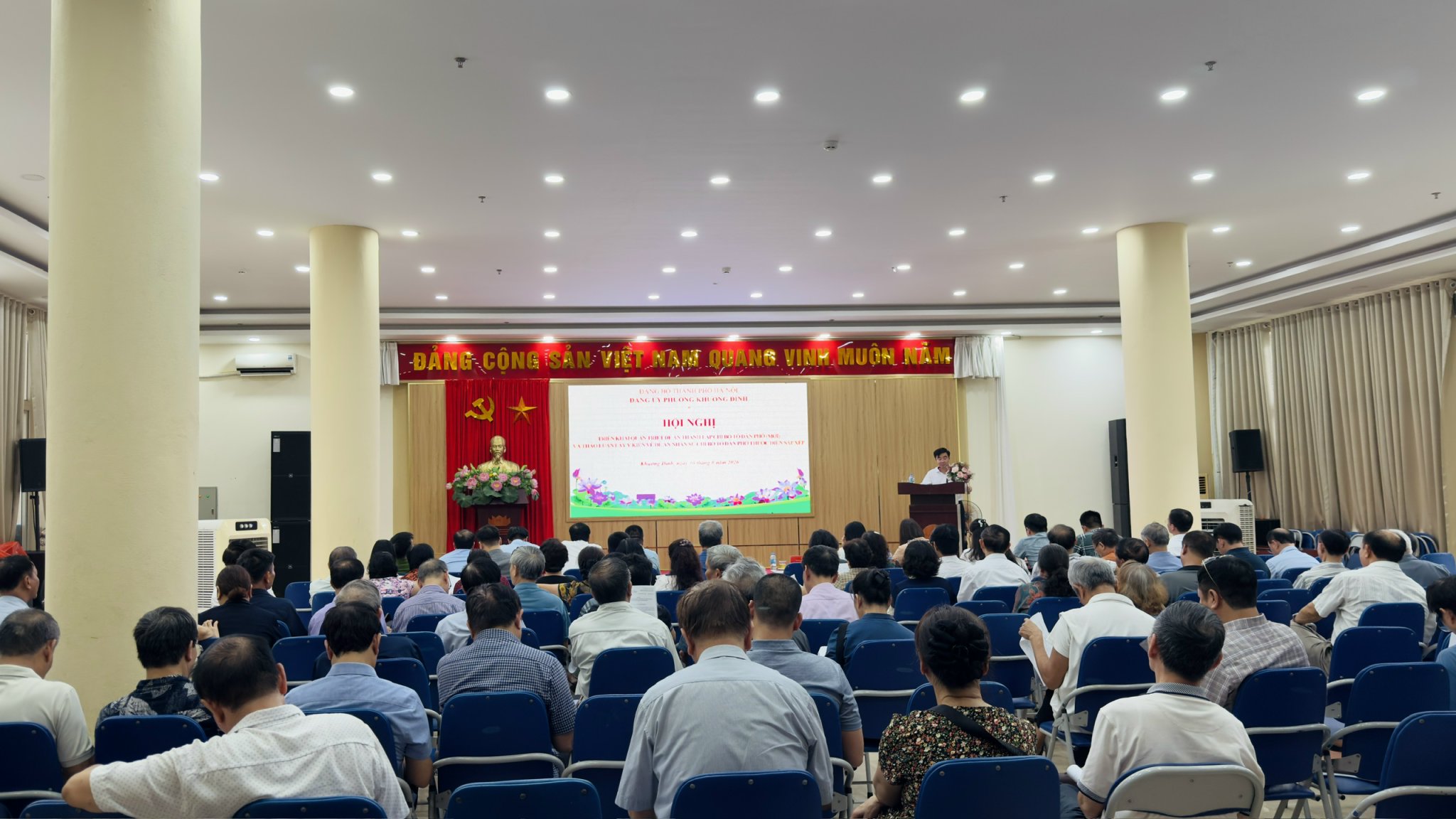 Phường Khương Đình thống nhất phương án kiện toàn chi bộ tổ dân phố sau sắp xếp