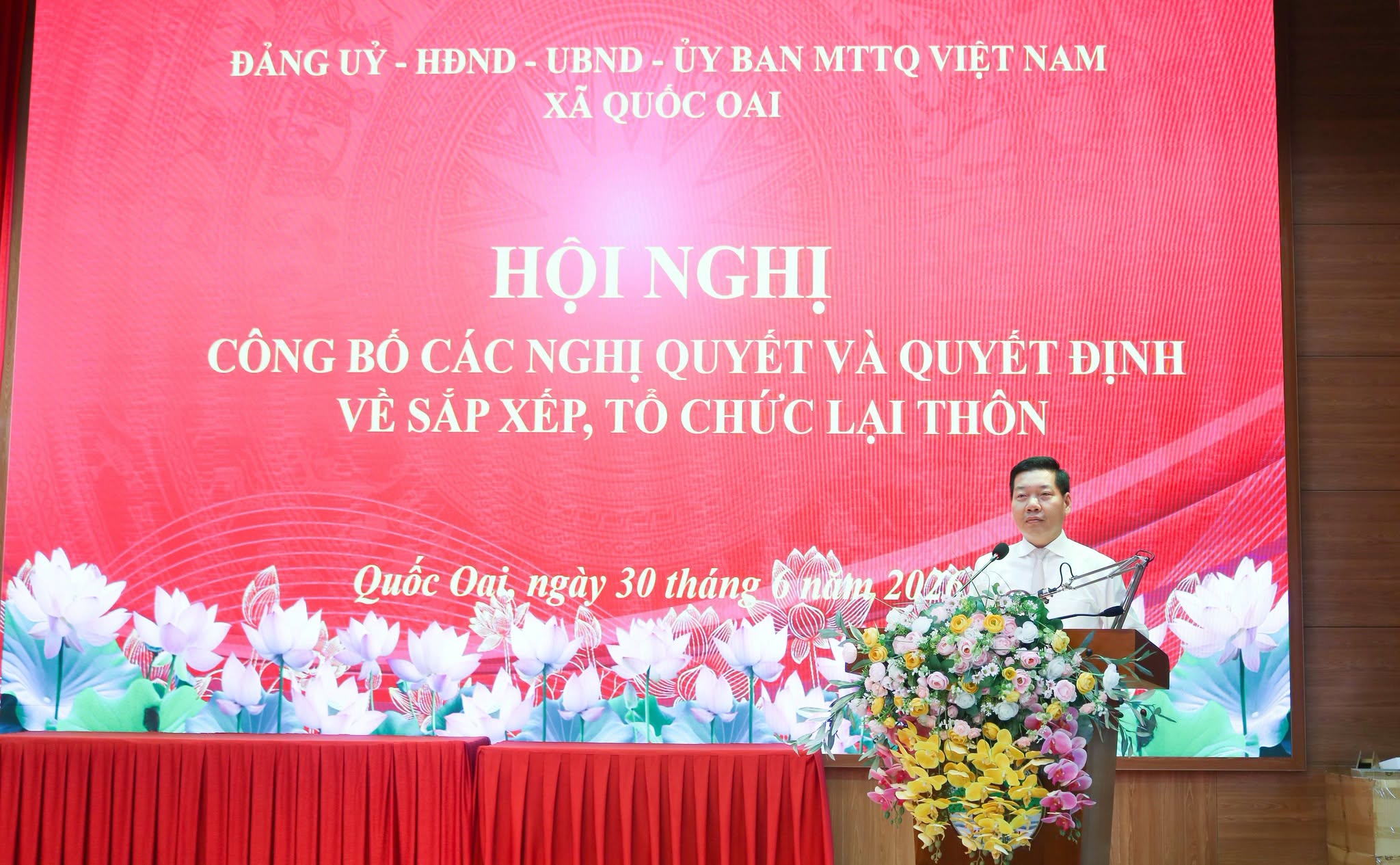 Xã Quốc Oai hoàn thiện tổ chức thôn sau sắp xếp, sẵn sàng vận hành bộ máy chính trị ở cơ sở