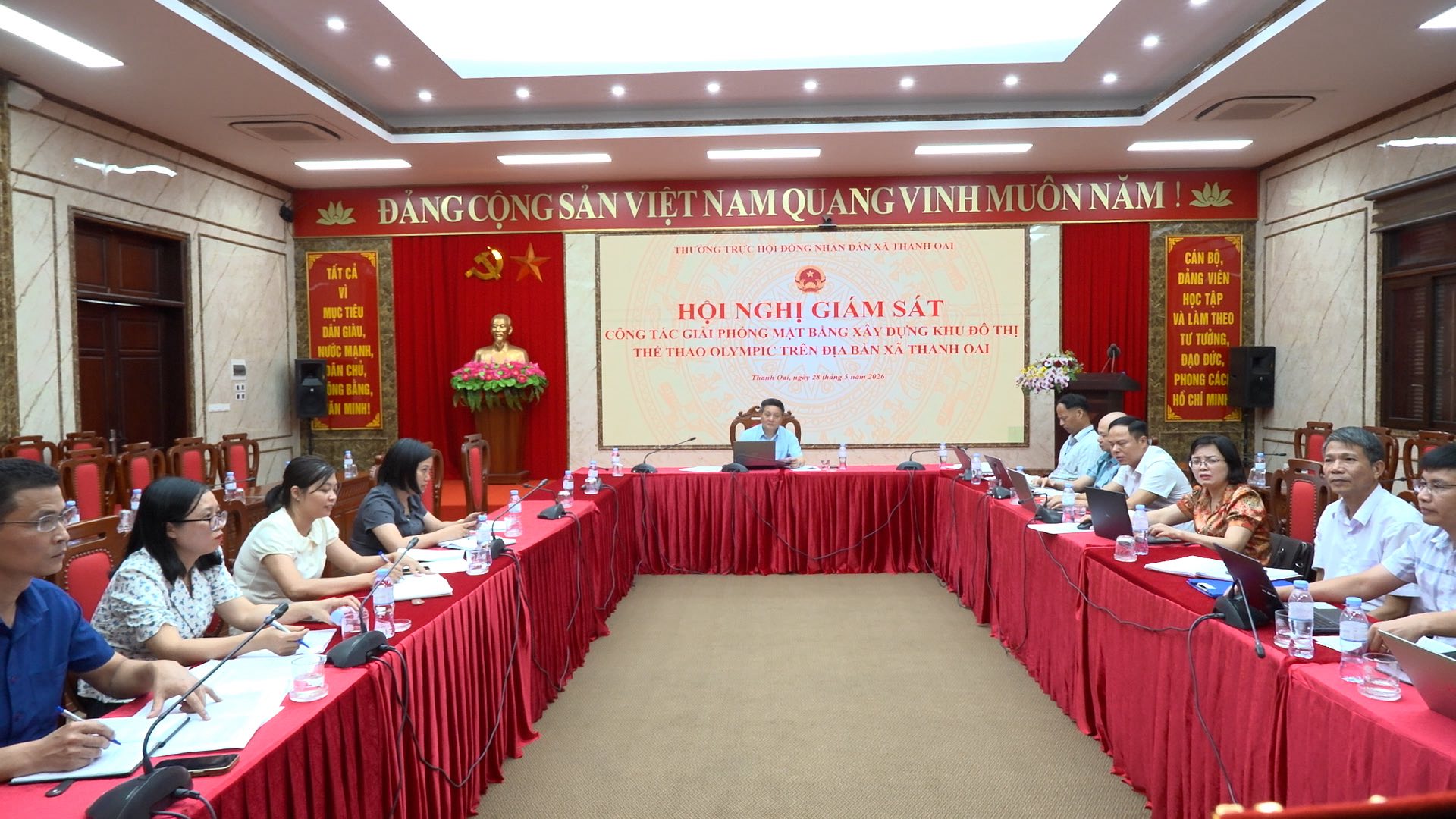 HĐND xã Thanh Oai giám sát tiến độ giải phóng mặt bằng Dự án Khu đô thị thể thao Quốc tế Hà Nội