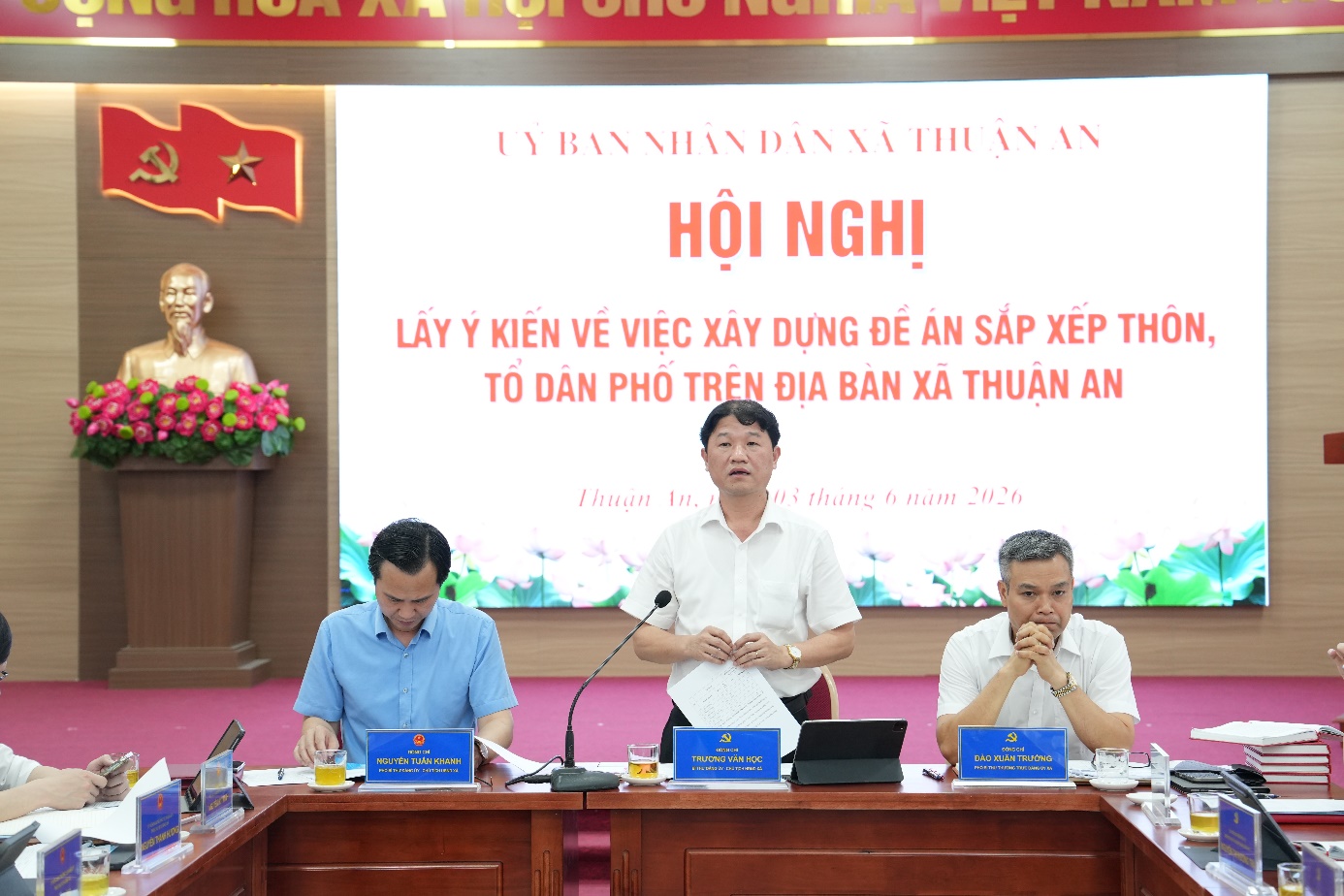 Xã Thuận An phát huy dân chủ trong xây dựng đề án sắp xếp thôn, tổ dân phố trên địa bàn