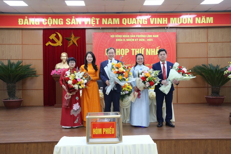 Phường Lĩnh Nam kiện toàn bộ máy lãnh đạo HĐND, UBND phường nhiệm kỳ 2026-2031