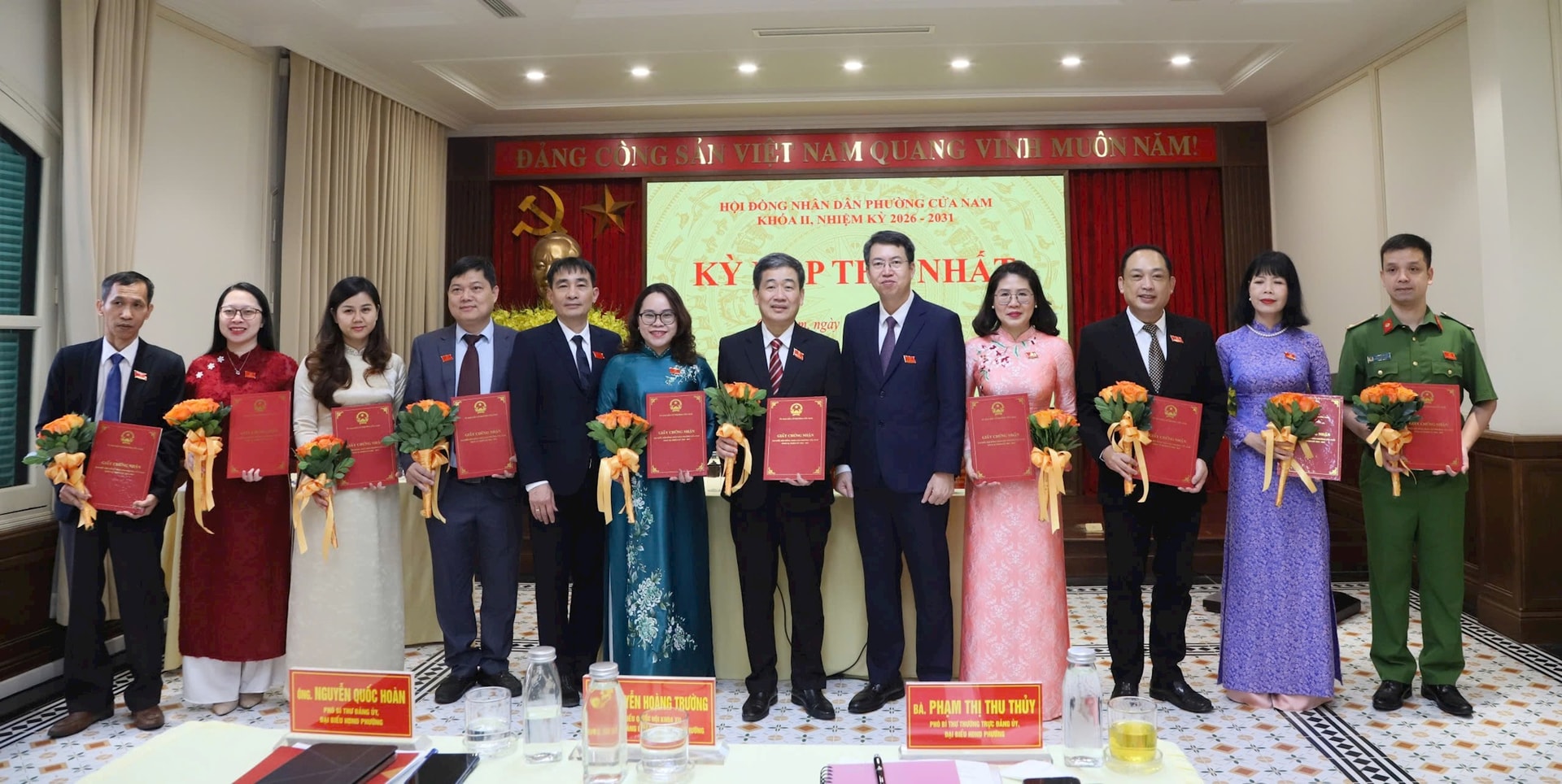 Phường Cửa Nam kiện toàn bộ máy chính quyền nhiệm kỳ 2026-2031 tại kỳ họp thứ nhất HĐND phường khóa II
