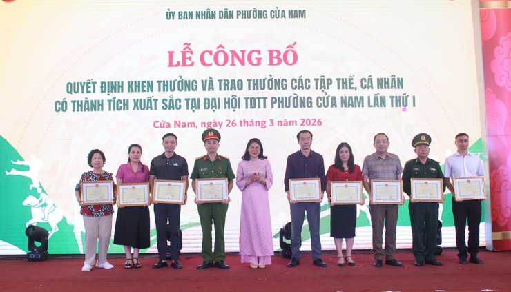 Phường Cửa Nam biểu dương nhiều tập thể, cá nhân tiêu biểu nhân kỷ niệm 80 năm Ngày truyền thống ngành Thể dục thể thao Việt Nam