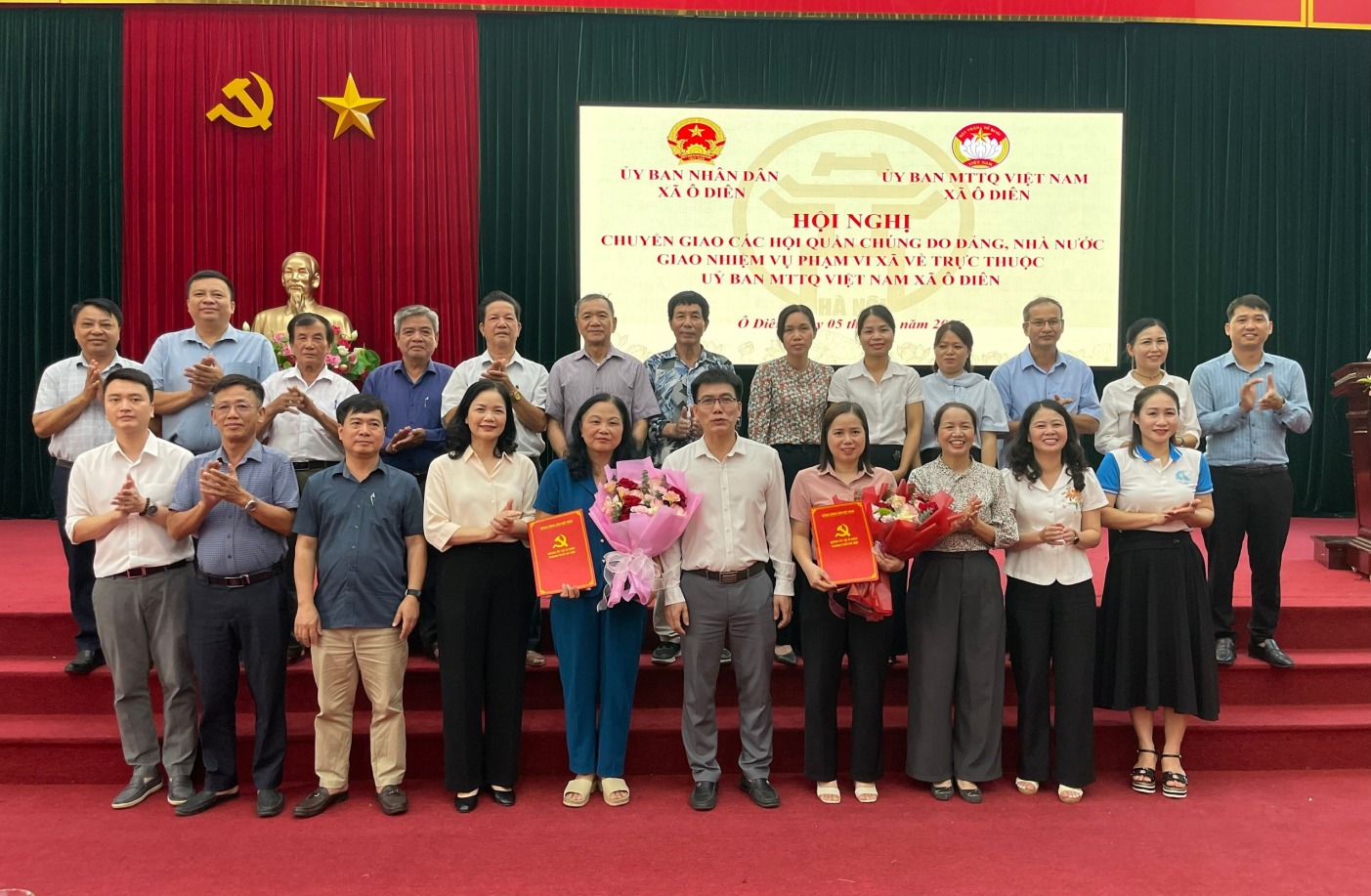 Xã Ô Diên hoàn thành chuyển giao nhiệm vụ của Hội Người cao tuổi và Hội Chữ thập đỏ về trực thuộc Ủy ban MTTQ Việt Nam xã