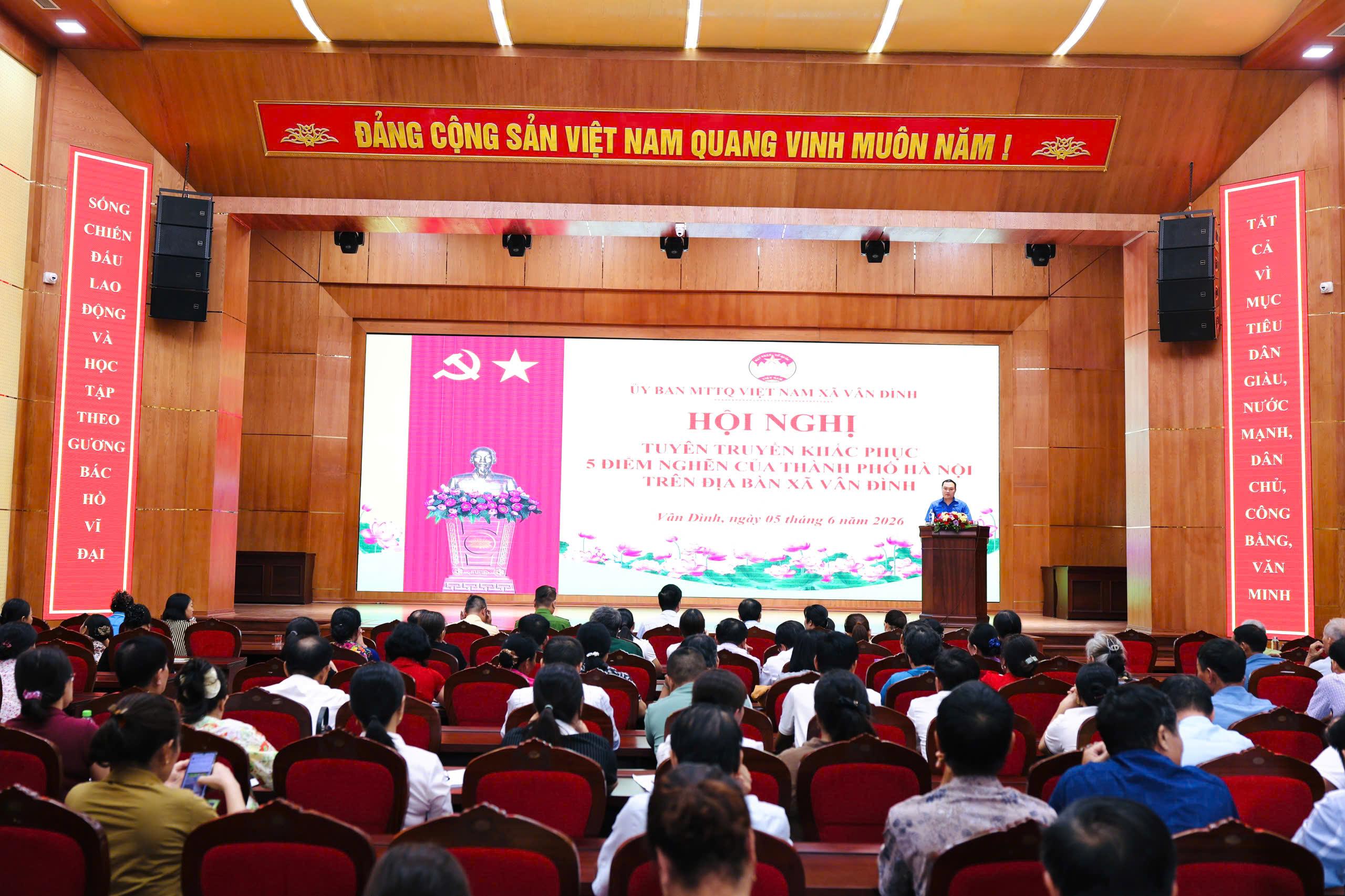 Xã Vân Đình chung tay tháo gỡ “5 điểm nghẽn”, xây dựng môi trường sống văn minh