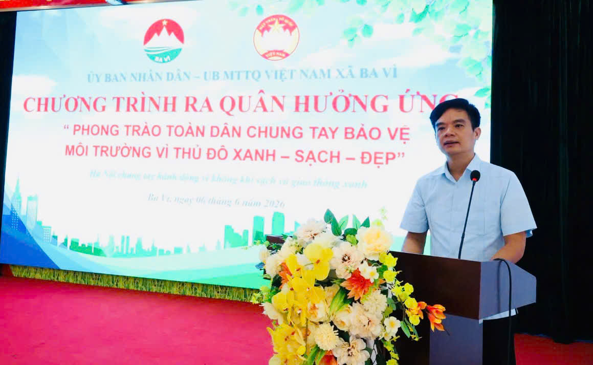 Xã Ba Vì đồng loạt ra quân bảo vệ môi trường, lan tỏa hành động xanh vì cộng đồng