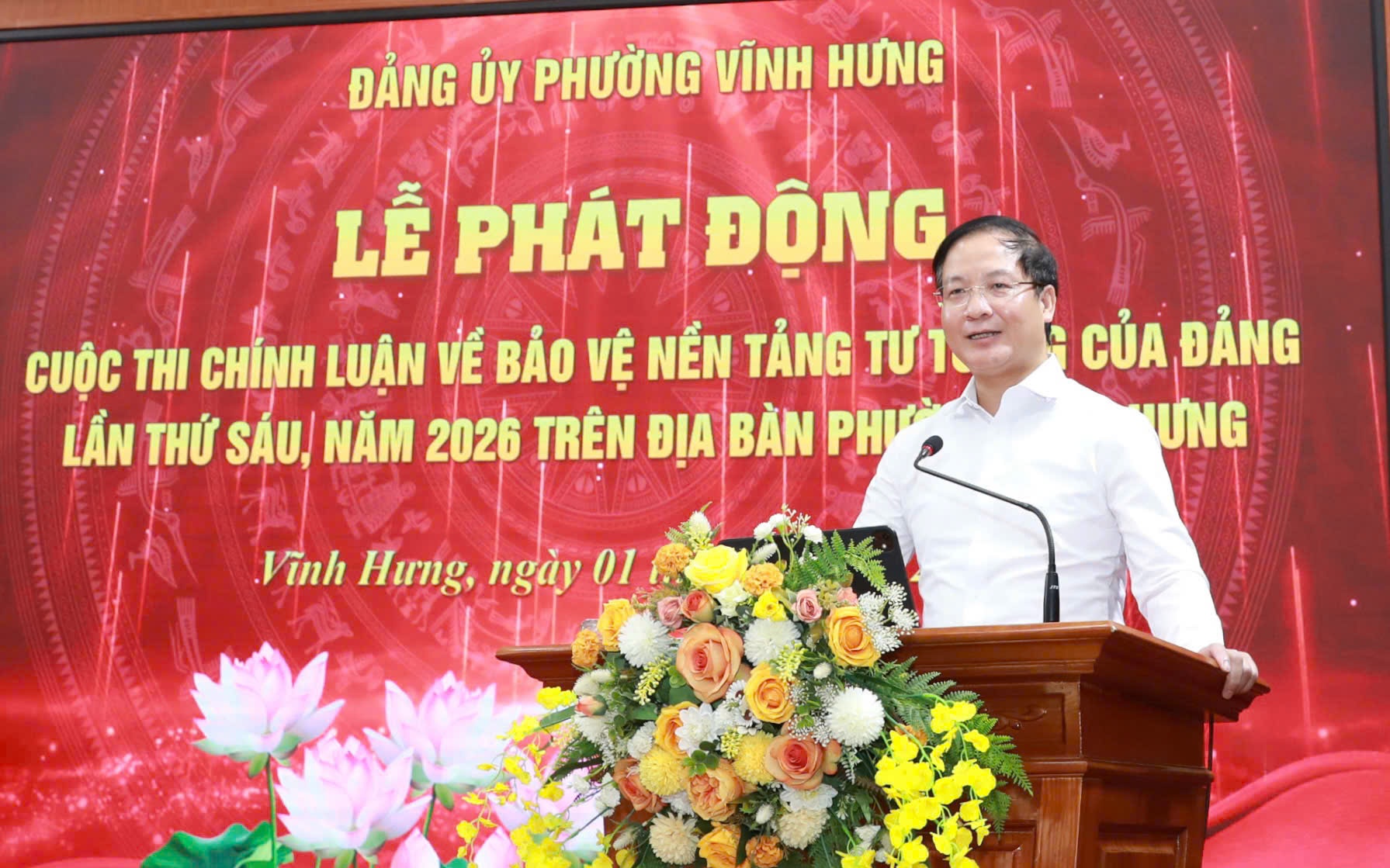 Phường Vĩnh Hưng phát động Cuộc thi chính luận lần thứ 6, lan tỏa trách nhiệm bảo vệ nền tảng tư tưởng của Đảng