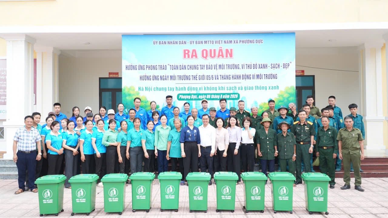 Xã Phượng Dực phát động toàn dân hành động vì môi trường, quyết tâm xây dựng Thủ đô xanh - sạch - đẹp