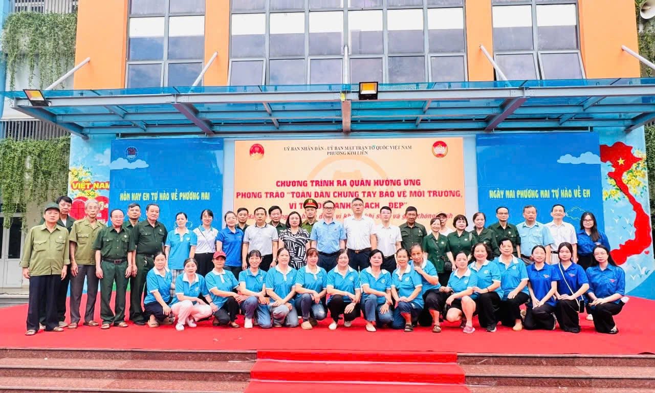 Phường Kim Liên lan tỏa phong trào toàn dân bảo vệ môi trường, hành động vì Thủ đô xanh - sạch - đẹp