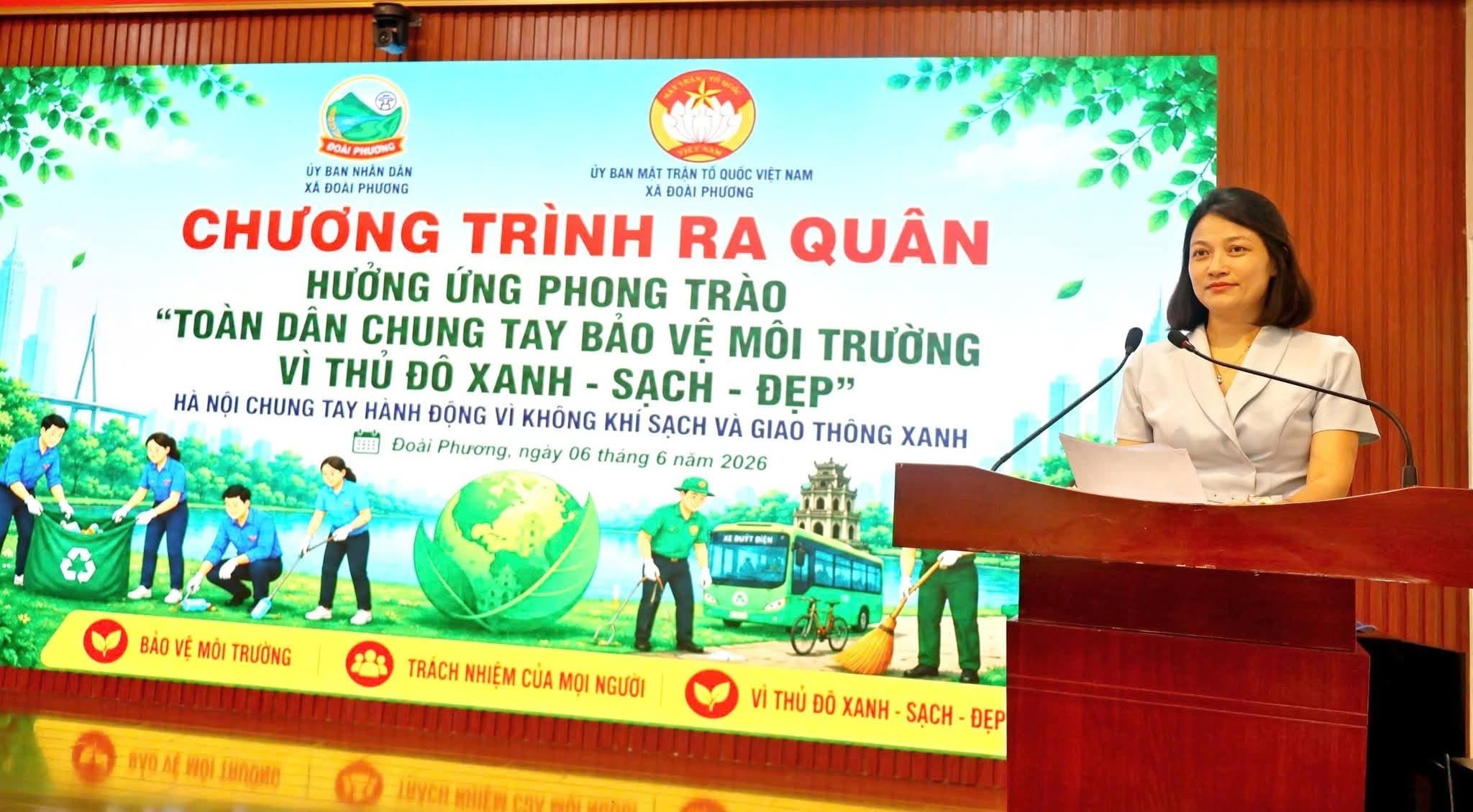 Xã Đoài Phương huy động sức mạnh cộng đồng chung tay bảo vệ môi trường, kiến tạo không gian sống xanh cho Thủ đô