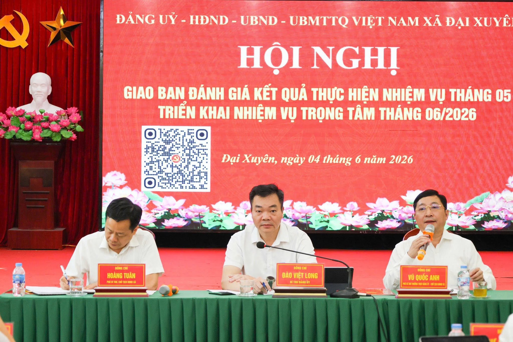 Xã Đại Xuyên rà soát toàn diện nhiệm vụ tháng 5, quyết liệt triển khai các nhiệm vụ trọng tâm tháng 6-2026