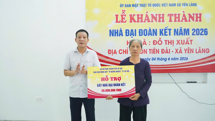 Xã Yên Lãng bàn giao 5 nhà Đại đoàn kết, tiếp thêm động lực vươn lên cho các hộ khó khăn