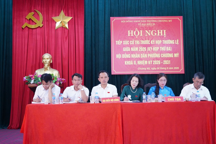 Cử tri phường Chương Mỹ gửi gắm nhiều kiến nghị dân sinh trước Kỳ họp thường lệ giữa năm 2026 của HĐND phường