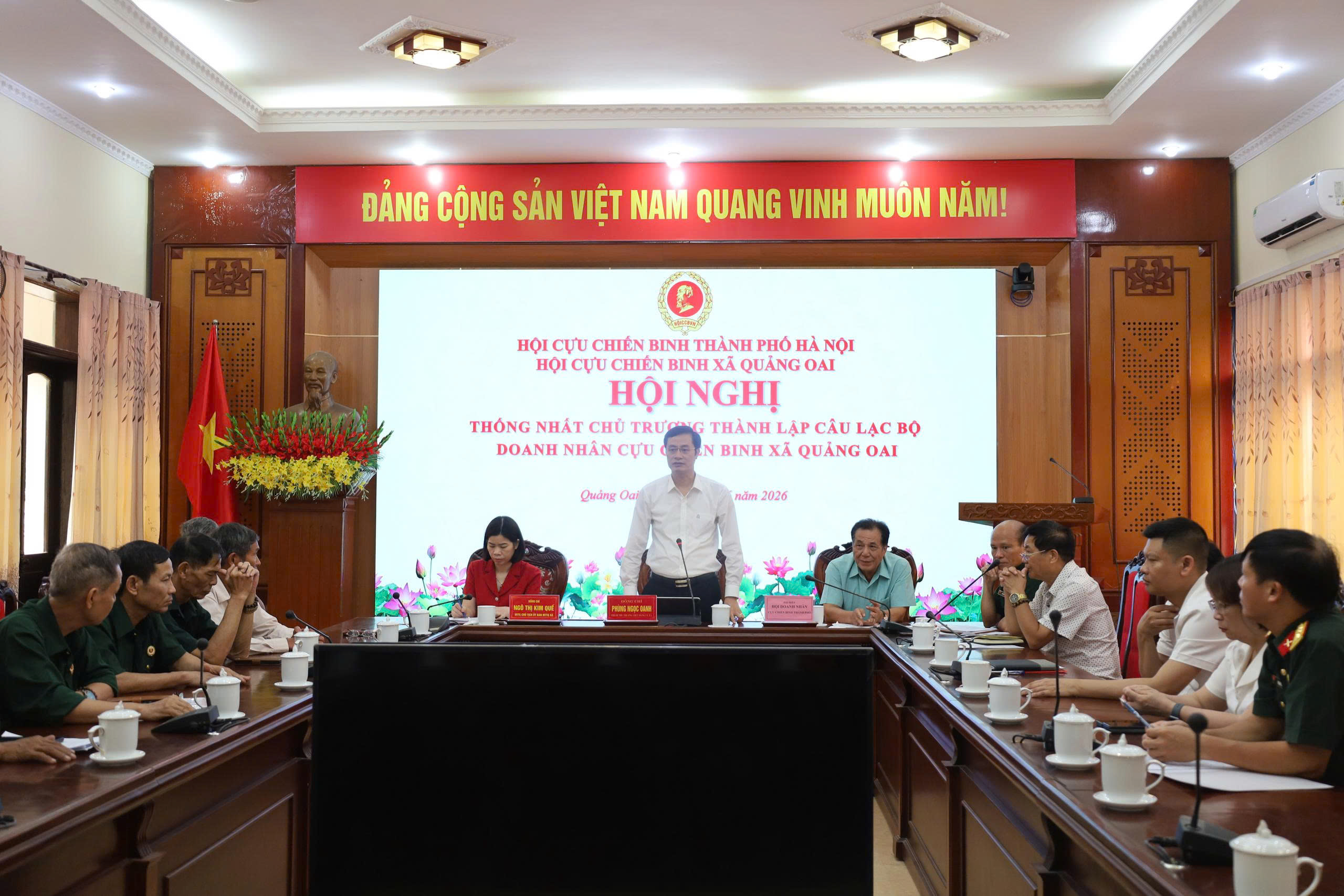Xã Quảng Oai chuẩn bị thành lập Câu lạc bộ Doanh nhân Cựu chiến binh, phát huy vai trò cựu chiến binh trong phát triển kinh tế