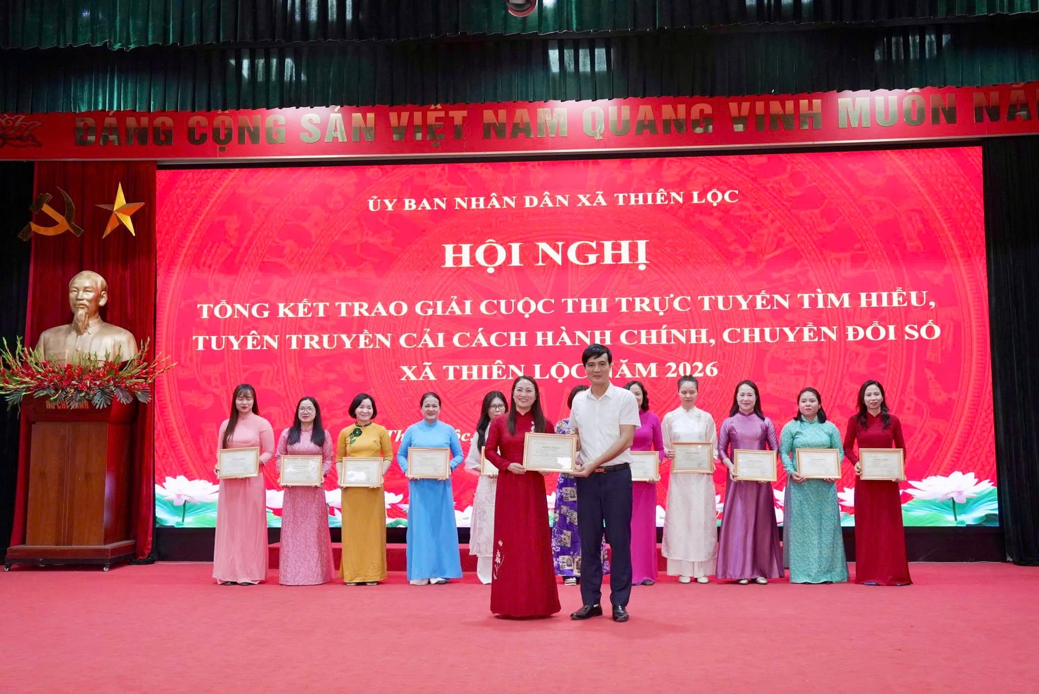 Xã Thiên Lộc tổng kết, trao giải cuộc thi trực tuyến tìm hiểu, tuyên truyền cải cách hành chính, chuyển đổi số năm 2026