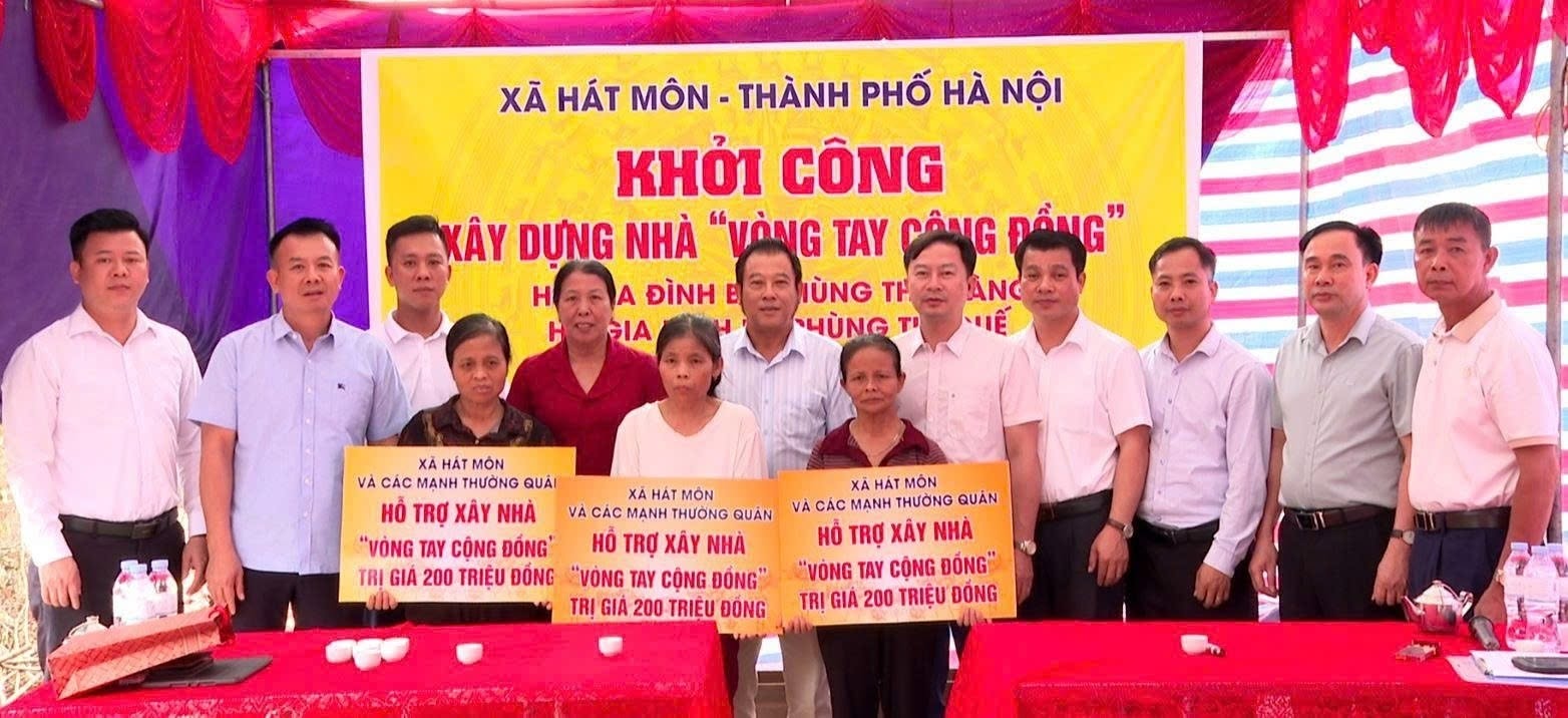 Xã Hát Môn khởi công 3 ngôi nhà “Vòng tay cộng đồng”, lan tỏa nghĩa tình và trách nhiệm xã hội