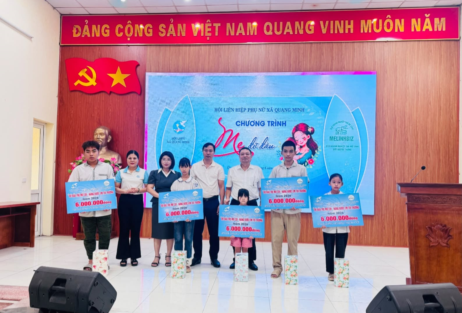 Xã Quang Minh lan tỏa yêu thương từ chương trình “Mẹ đỡ đầu”, chăm lo trẻ em có hoàn cảnh khó khăn