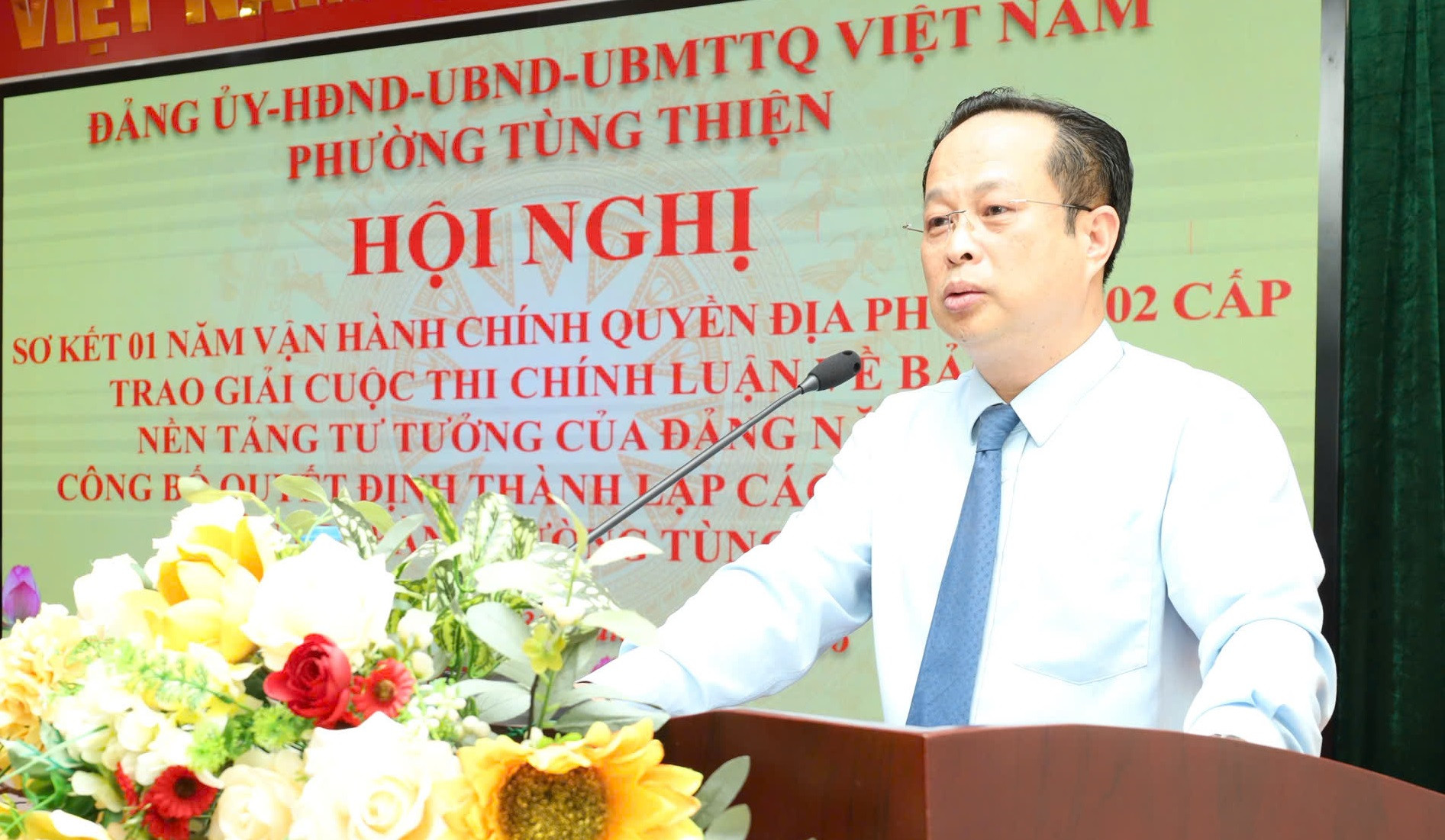 Phó Chủ tịch Thường trực HĐND thành phố Hà Nội Trần Thế Cương: Phường Tùng Thiện nhiều chuyển biến sau 1 năm triển khai chính quyền địa phương hai cấp