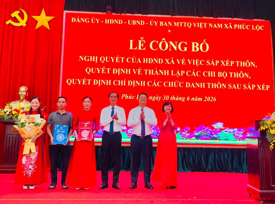 Xã Phúc Lộc kiện toàn 17 thôn sau sắp xếp, hoàn thiện tổ chức bộ máy ở cơ sở