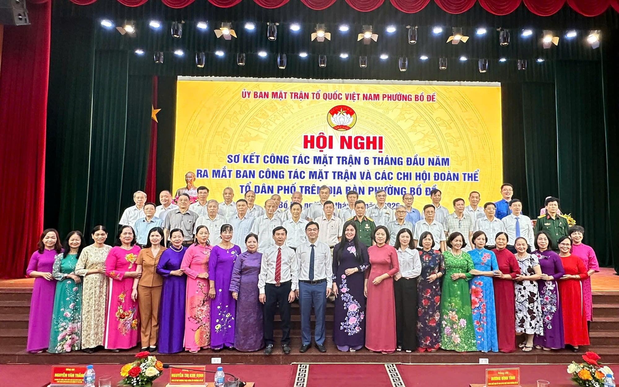 Phường Bồ Đề kiện toàn hệ thống Mặt trận ở cơ sở, ra mắt 44 Ban Công tác Mặt trận và các chi hội đoàn thể sau sắp xếp tổ dân phố