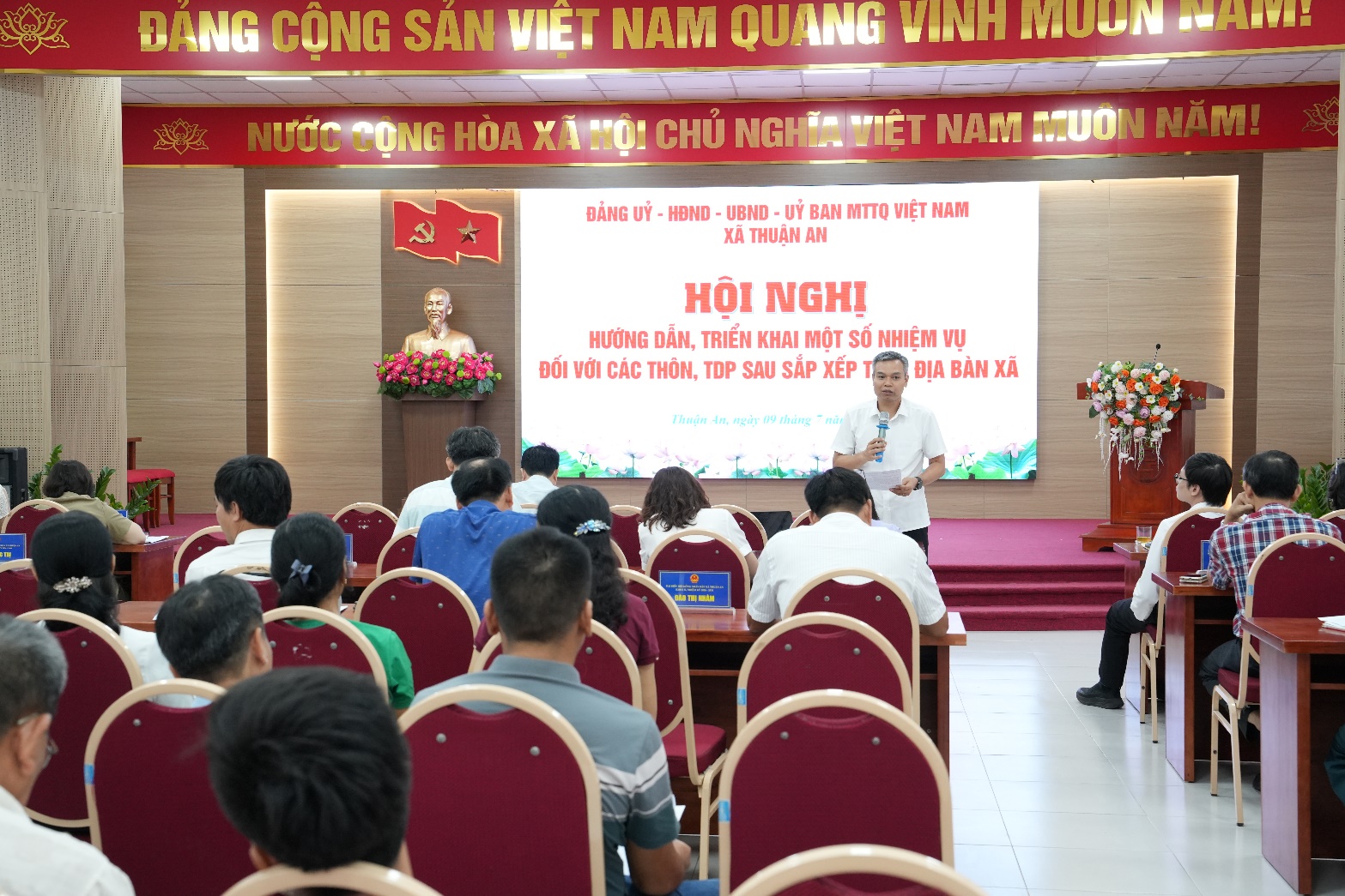 Xã Thuận An thống nhất nhiệm vụ trọng tâm, bảo đảm các thôn, tổ dân phố sau sắp xếp vận hành hiệu quả