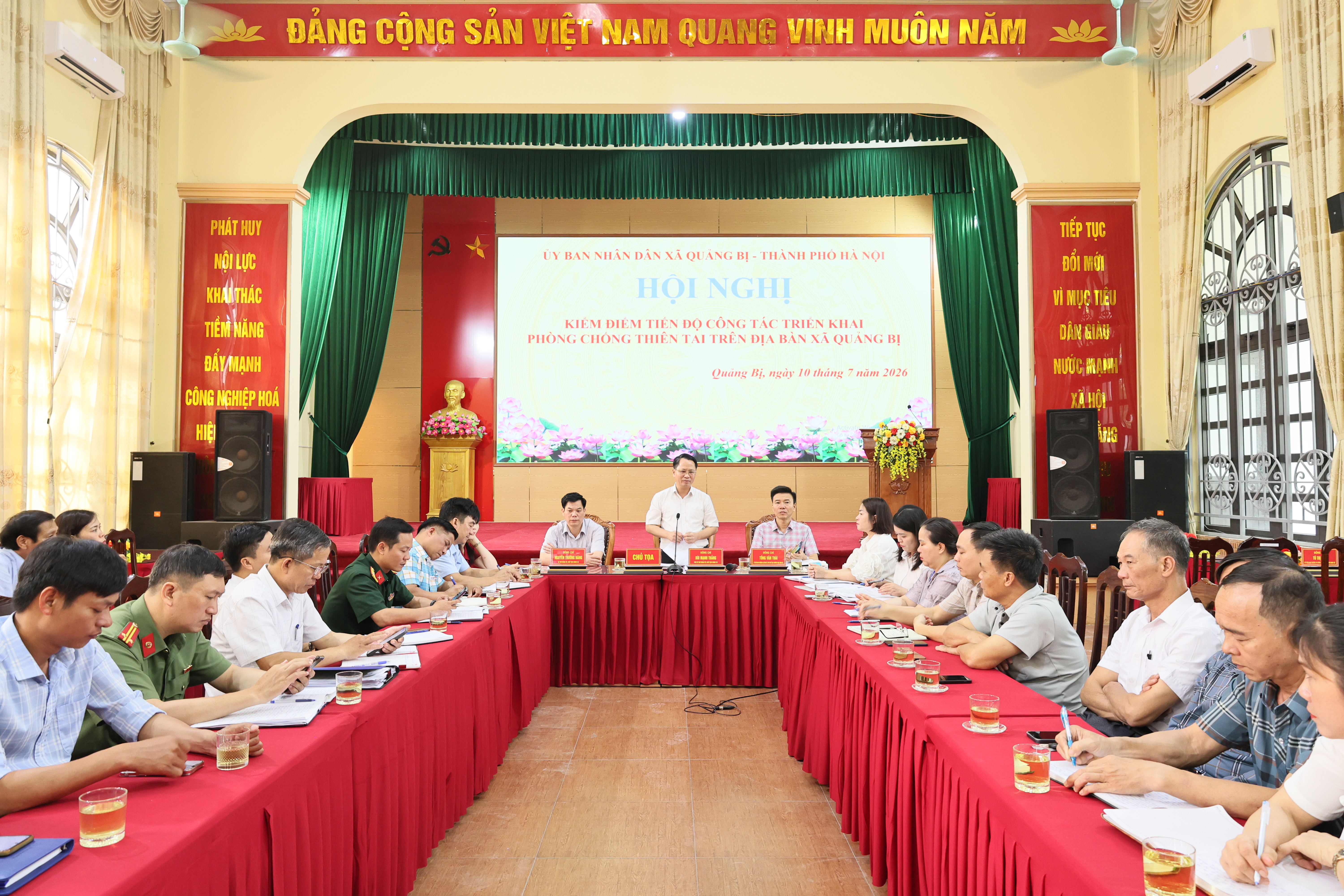 Xã Quảng Bị rà soát toàn diện phương án ứng phó thiên tai, chủ động bảo vệ an toàn địa bàn trong mùa mưa bão