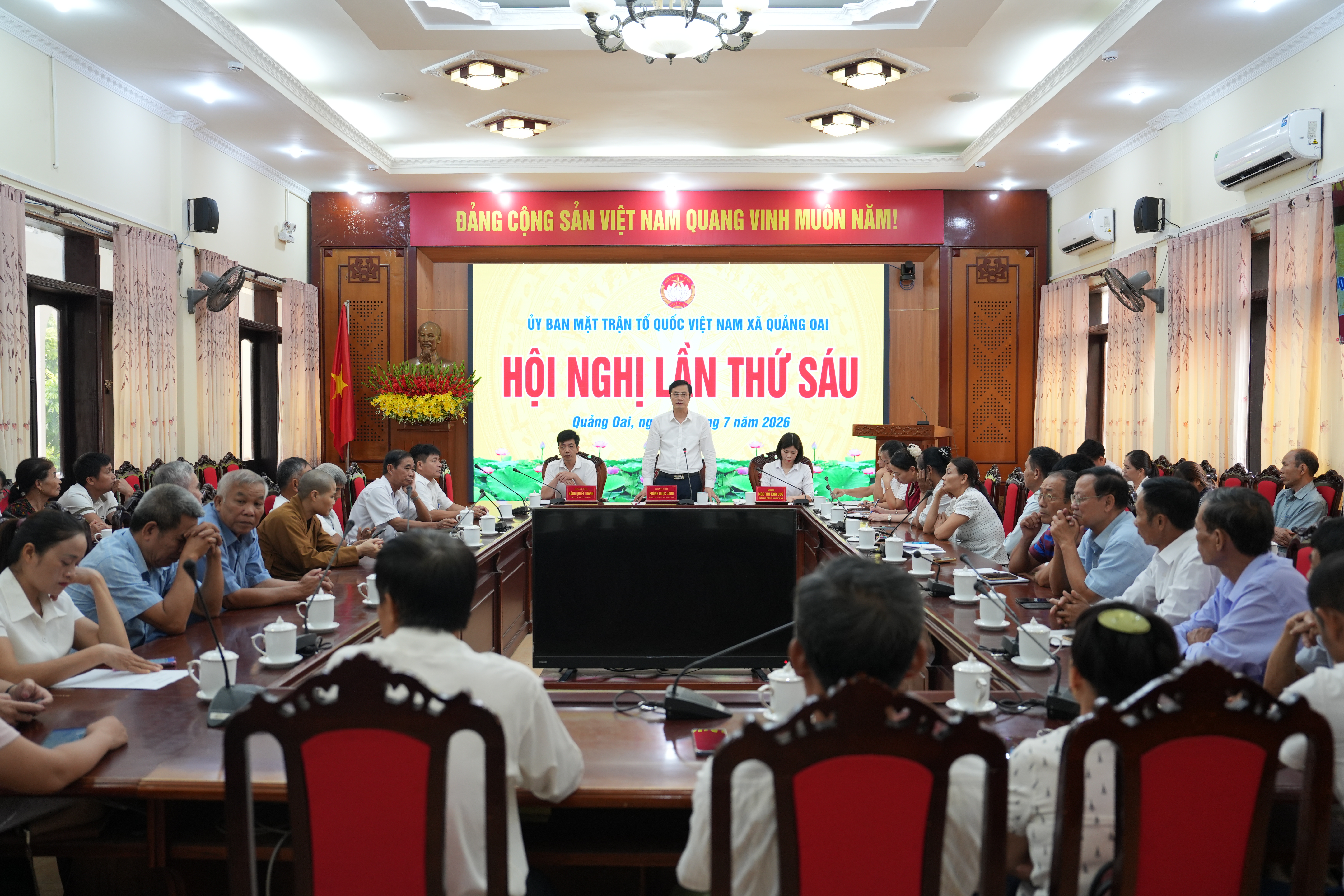 Xã Quảng Oai phát huy sức mạnh đại đoàn kết, đổi mới hoạt động Mặt trận hướng mạnh về cơ sở