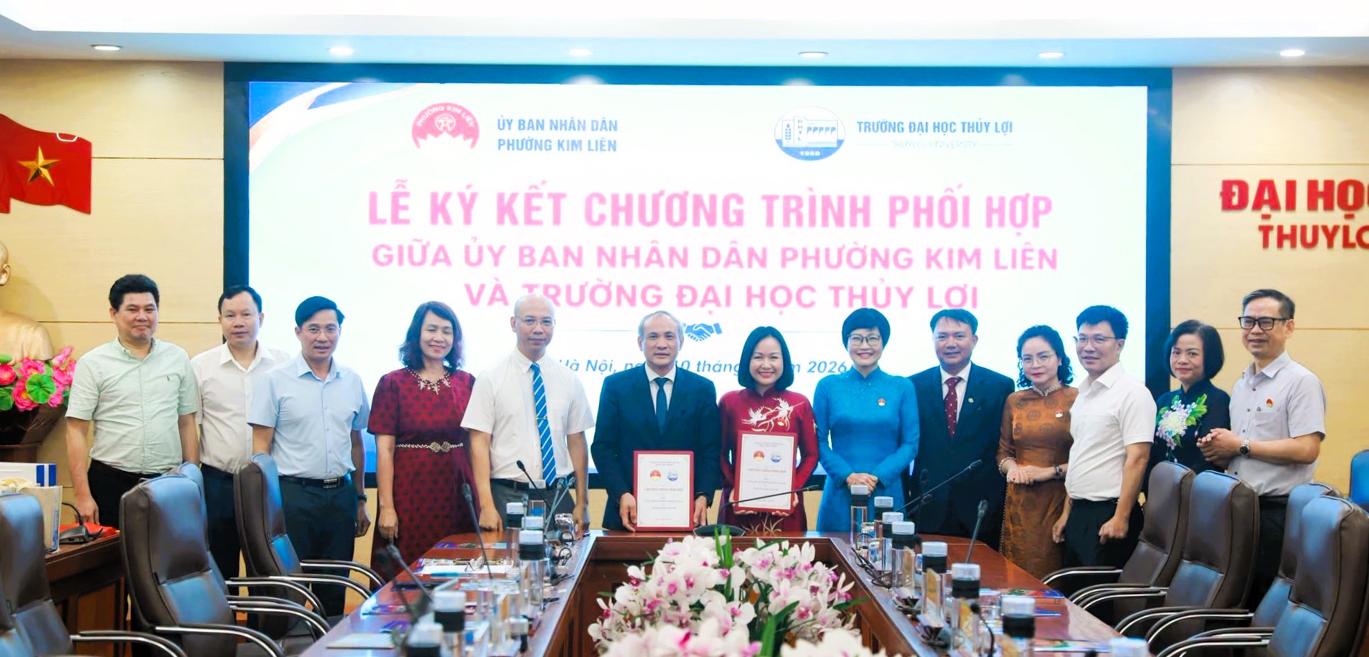 Phường Kim Liên - Trường Đại học Thủy Lợi ký kết hợp tác chiến lược, mở rộng không gian chuyển đổi số và phát triển cộng đồng