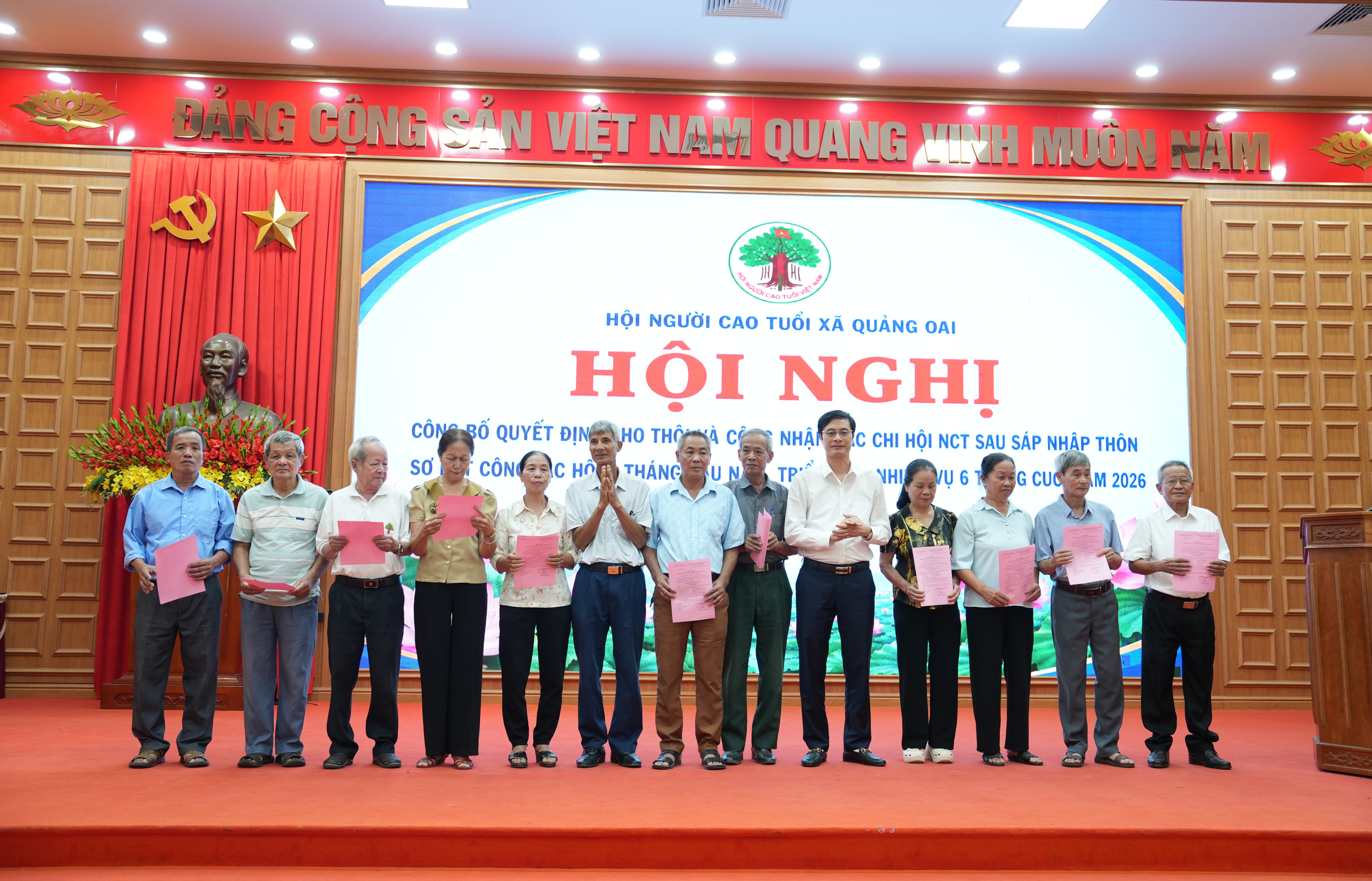 Xã Quảng Oai kiện toàn tổ chức Hội Người cao tuổi sau sáp nhập, nâng cao hiệu quả hoạt động ở cơ sở