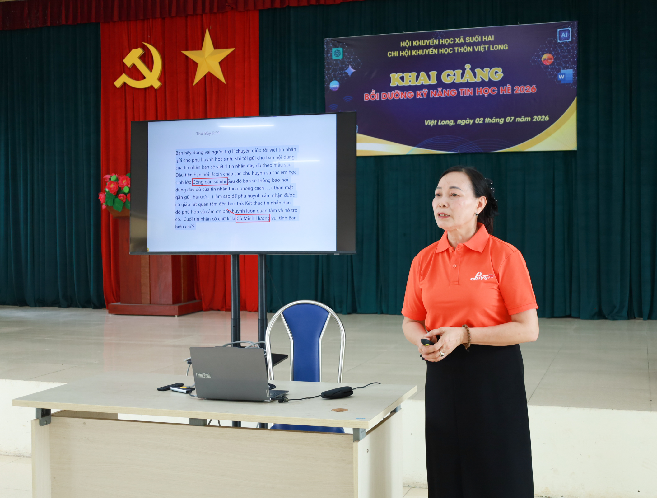 Xã Suối Hai: Lớp học AI miễn phí lan tỏa tri thức số từ cộng đồng