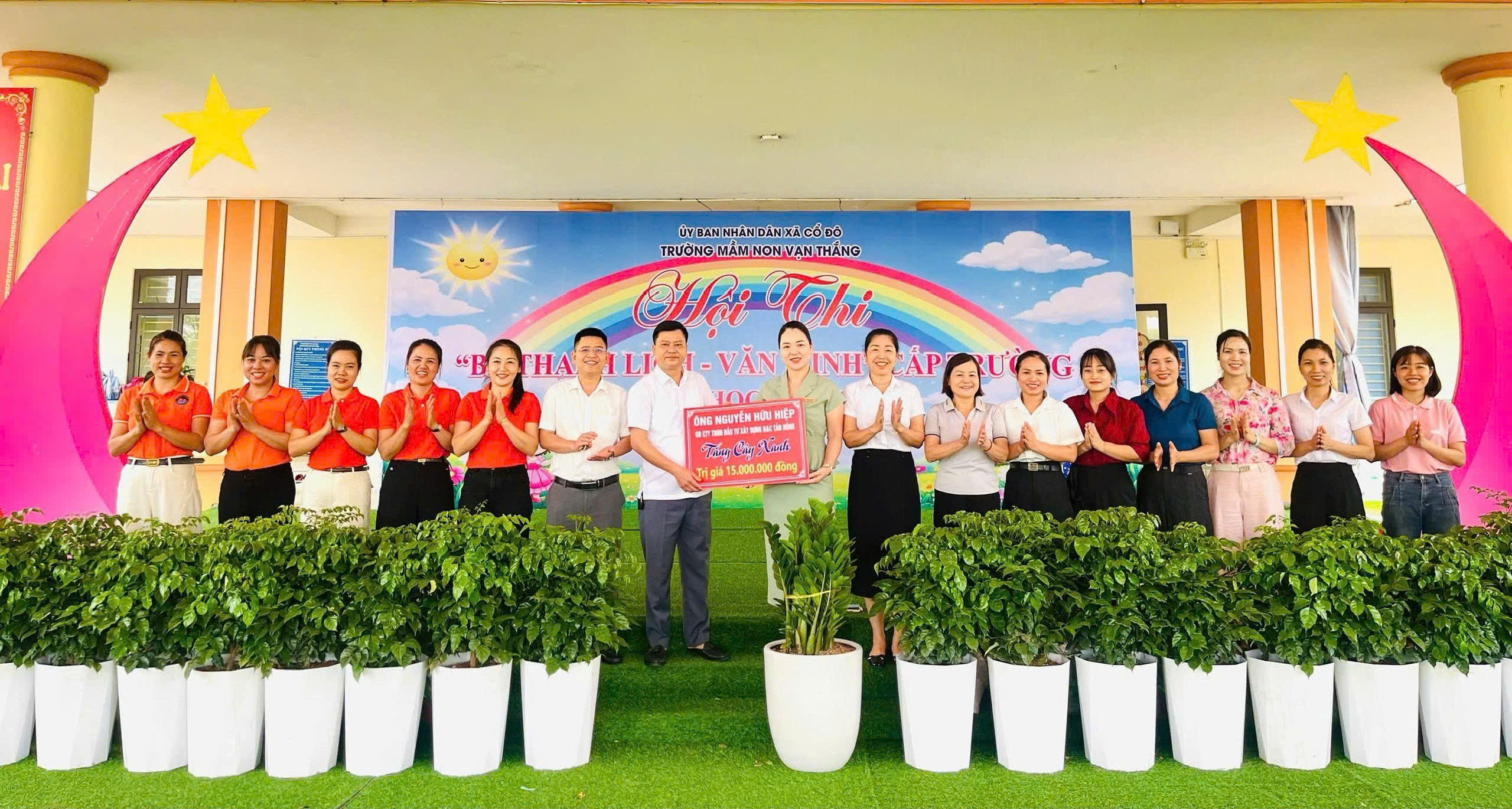 Trường Mầm non Vạn Thắng (xã Cổ Đô) lan tỏa hiệu quả mô hình "Dân vận khéo", huy động nguồn lực xây dựng môi trường giáo dục hạnh phúc