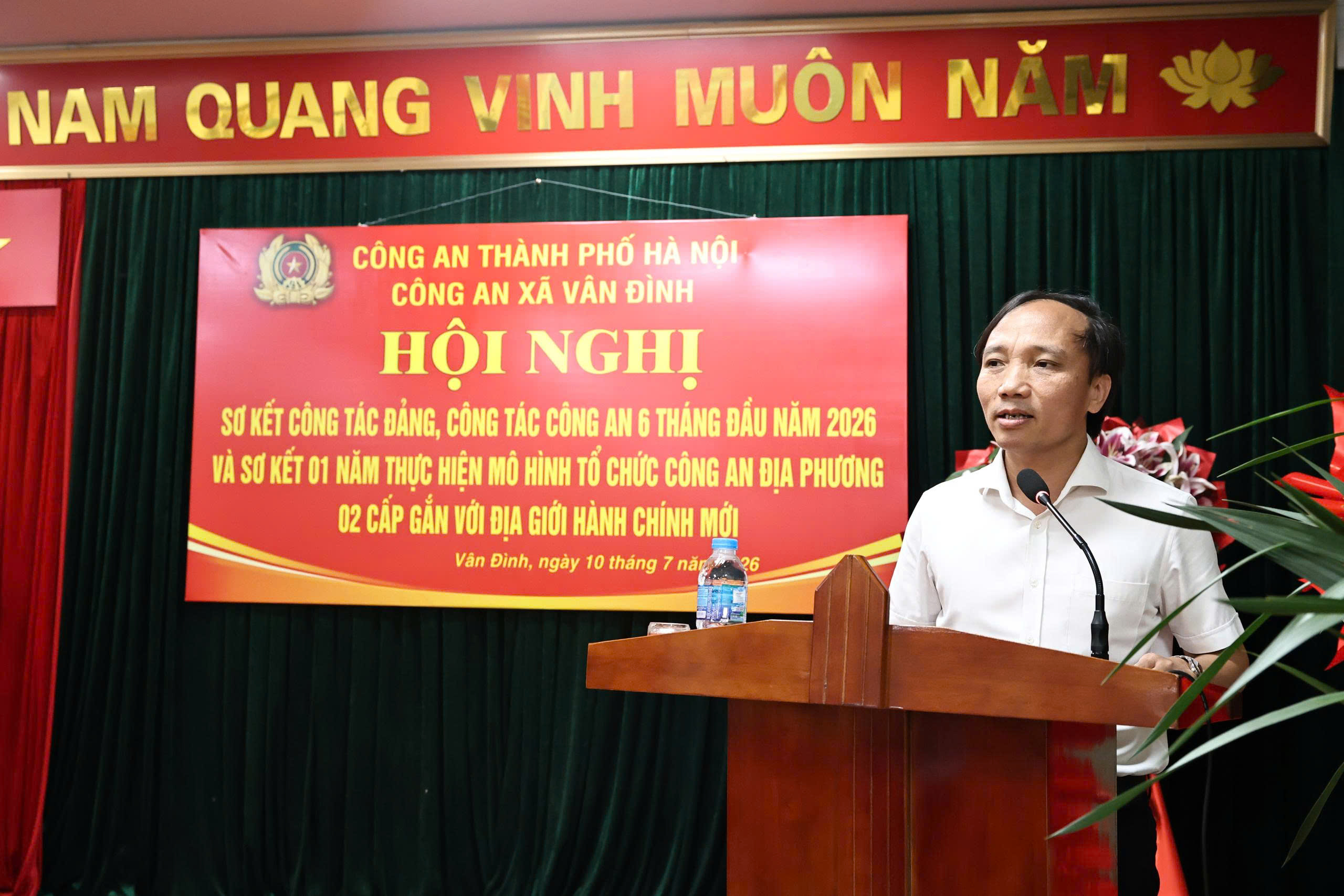 Công an xã Vân Đình quyết tâm giữ vững an ninh chính trị, trật tự an toàn xã hội 6 tháng cuối năm 2026 