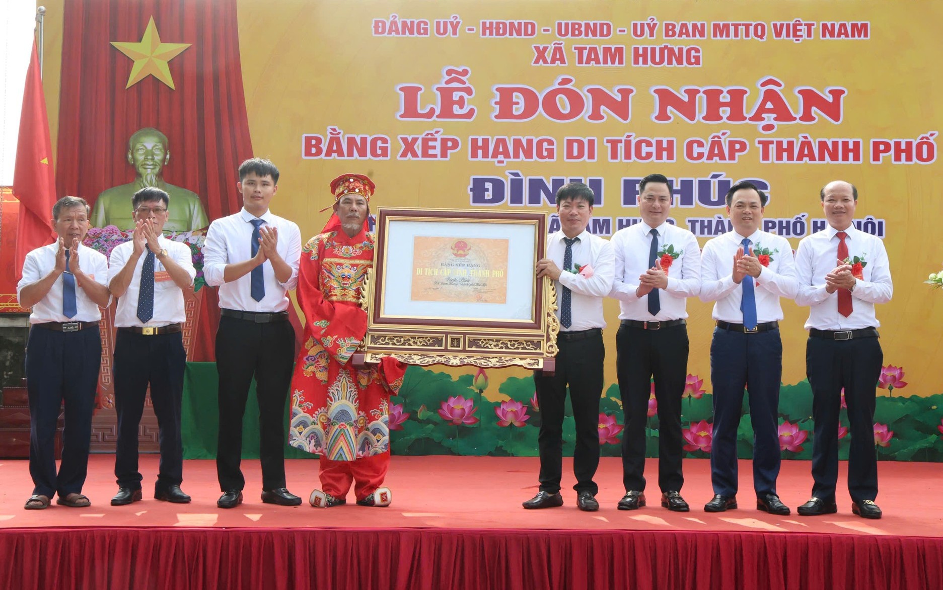 Xã Tam Hưng đón nhận Bằng xếp hạng Di tích lịch sử - văn hóa cấp thành phố cho Đình Phúc, lan tỏa giá trị di sản quê hương Song Khê