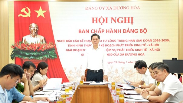 Ban Chấp hành Đảng bộ xã Dương Hòa thảo luận, định hướng các mục tiêu phát triển giai đoạn 2026-2030