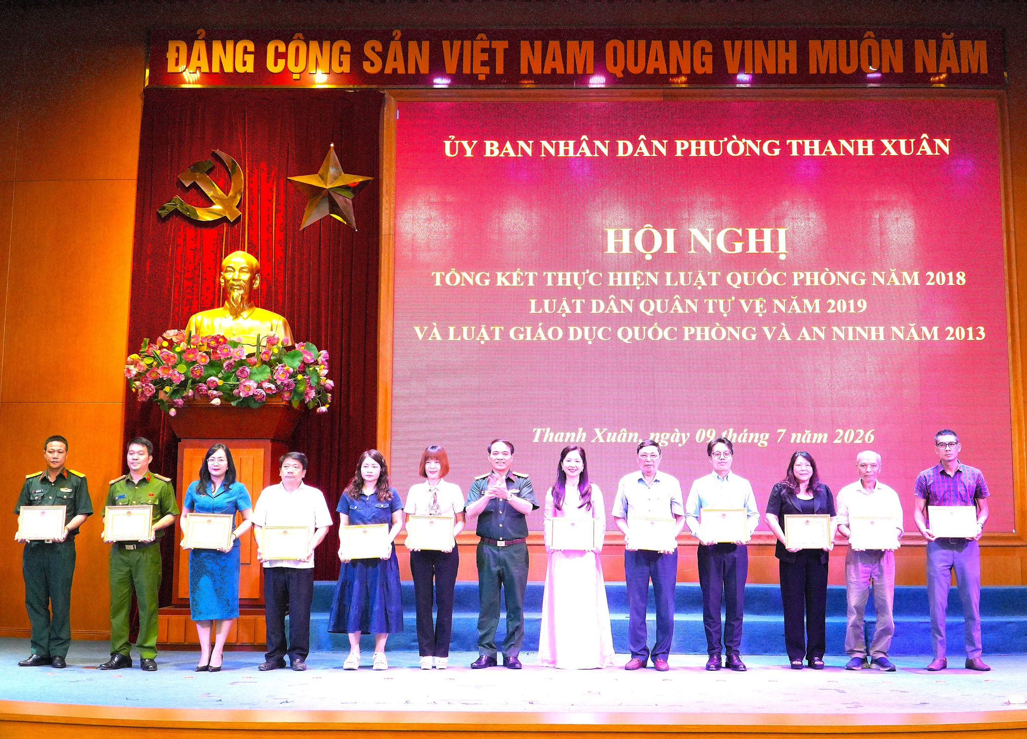 Phường Thanh Xuân nâng cao chất lượng thực thi pháp luật về quốc phòng, xây dựng nền quốc phòng toàn dân vững chắc từ cơ sở