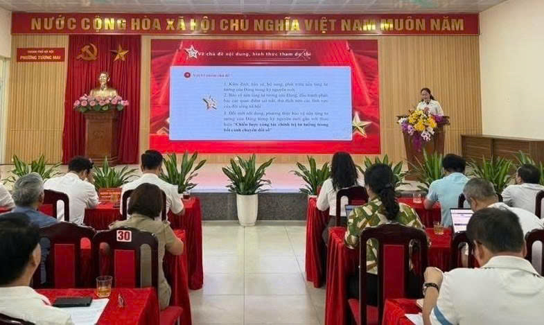 Đảng ủy phường Tương Mai phát động Cuộc thi chính luận và Hội thi Báo cáo viên, Tuyên truyền viên giỏi, nâng cao chất lượng công tác tư tưởng trong giai đoạn mới
