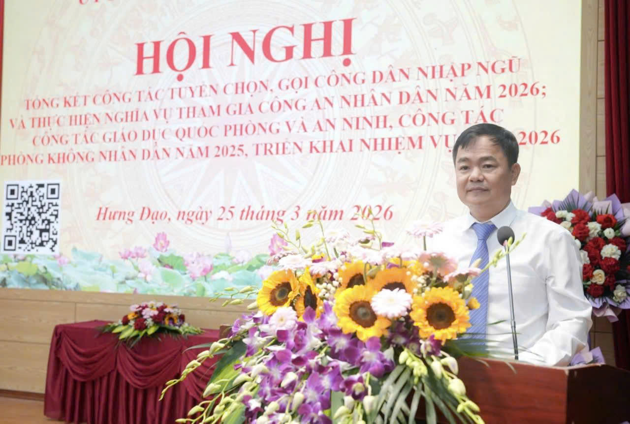 Xã Hưng Đạo đánh giá toàn diện công tác quốc phòng, quân sự địa phương và triển khai nhiệm vụ năm 2026