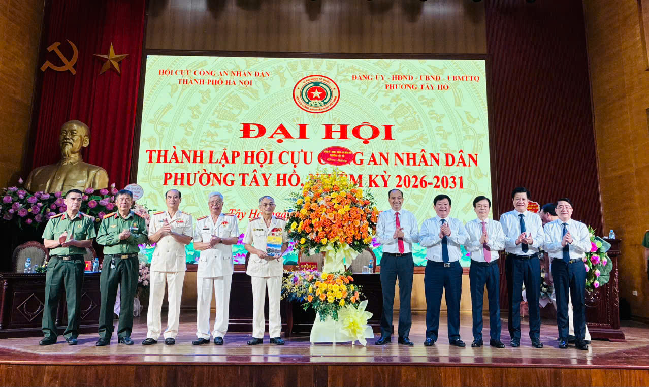 Phường Tây Hồ thành lập Hội Cựu Công an nhân dân, phát huy bản lĩnh, kinh nghiệm xây dựng địa bàn bình yên, văn minh