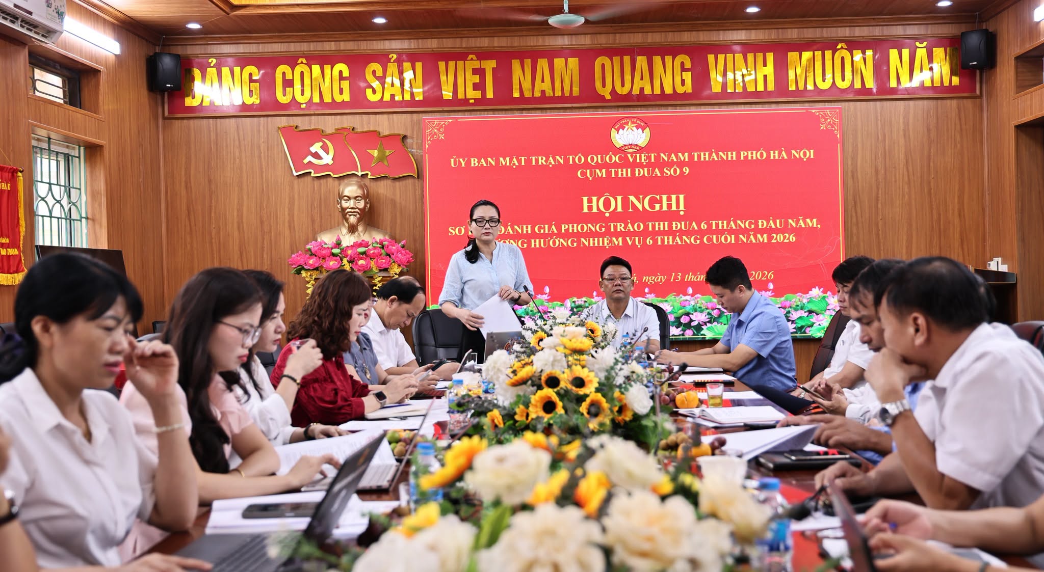 Cụm thi đua số 9 Uỷ ban MTTQ Việt Nam thành phố phát huy sức mạnh đại đoàn kết, tạo động lực hoàn thành nhiệm vụ công tác Mặt trận năm 2026