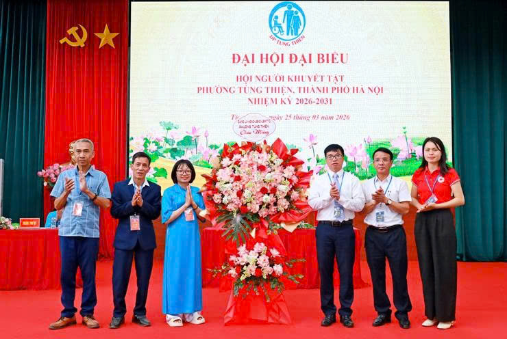 Phường Tùng Thiện thành lập Hội Người khuyết tật khóa I, tăng cường chăm lo, bảo vệ quyền lợi hội viên giai đoạn 2026–2031