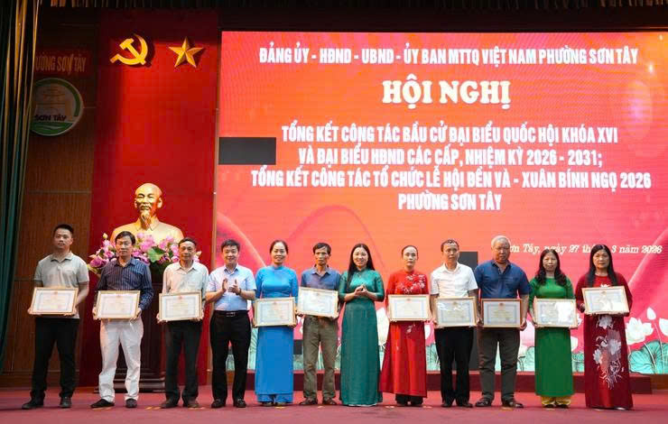 Phường Sơn Tây tổng kết thành công công tác bầu cử và Lễ hội Đền Và, tạo nền tảng thực hiện hiệu quả nhiệm vụ trong giai đoạn mới