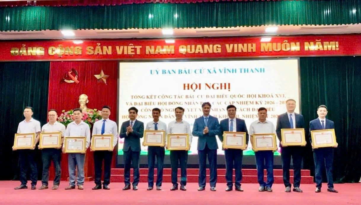 Xã Vĩnh Thanh hoàn thành toàn diện công tác bầu cử, 99,79% cử tri tham gia bỏ phiếu