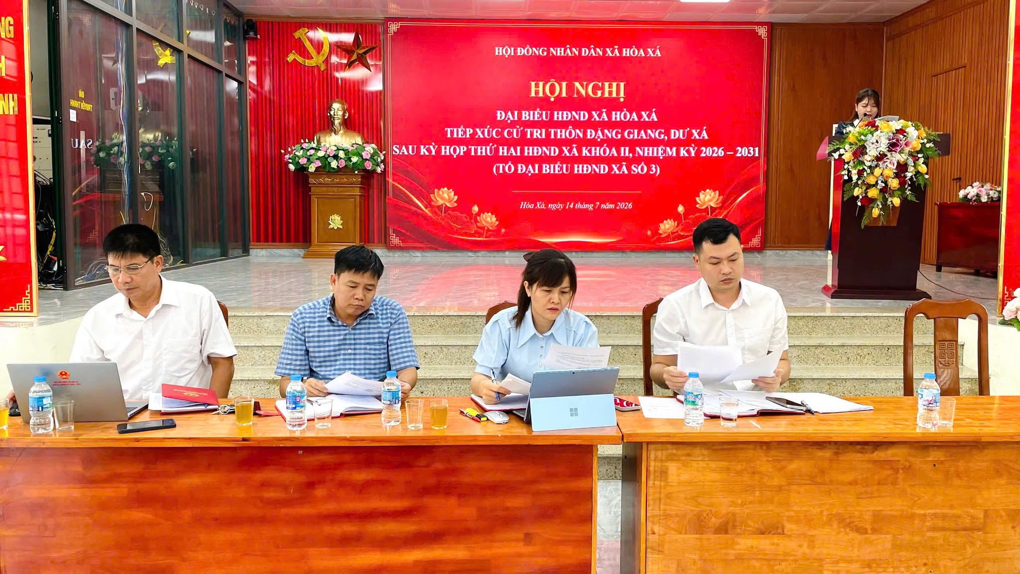HĐND xã Hòa Xá tăng cường đối thoại với cử tri, lắng nghe kiến nghị từ cơ sở sau Kỳ họp thứ Hai