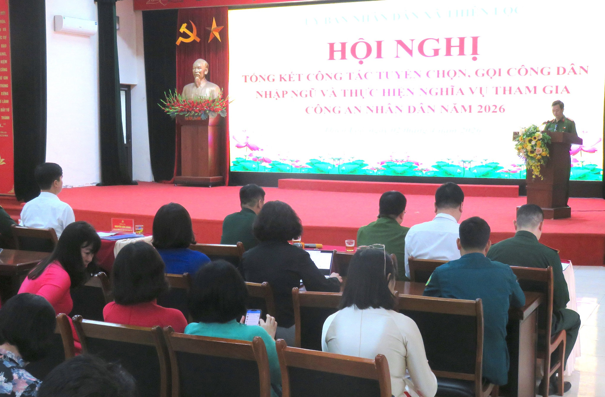 UBND xã Thiên Lộc biểu dương các tập thể, cá nhân hoàn thành xuất sắc nhiệm vụ tuyển quân năm 2026