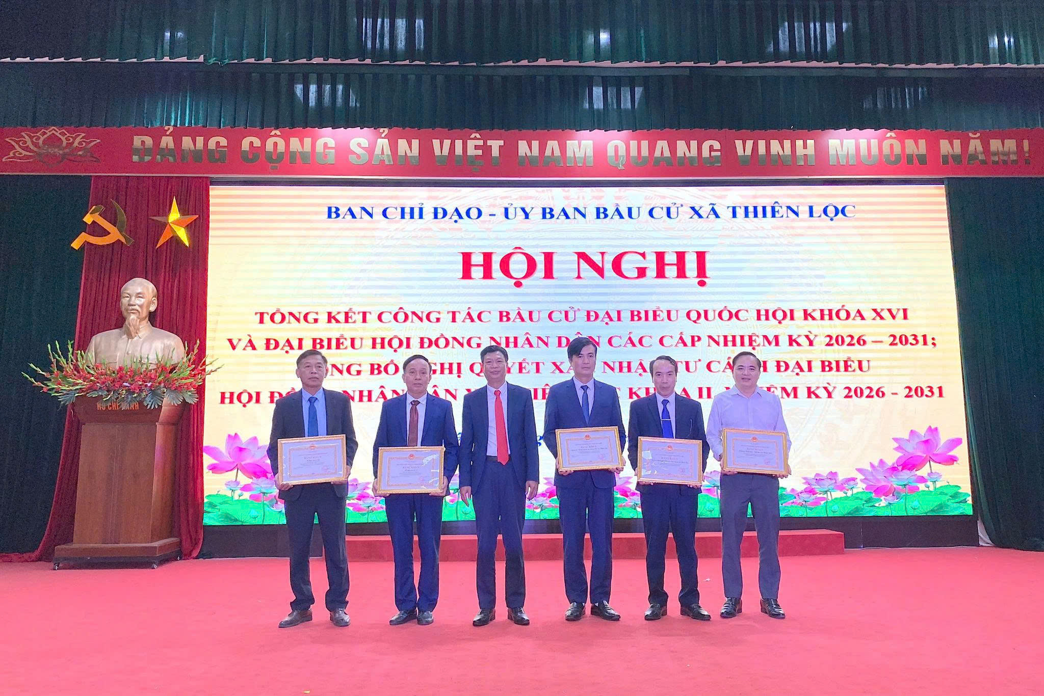 Xã Thiên Lộc hoàn tất công tác bầu cử, xác nhận tư cách 26 đại biểu HĐND xã khóa II